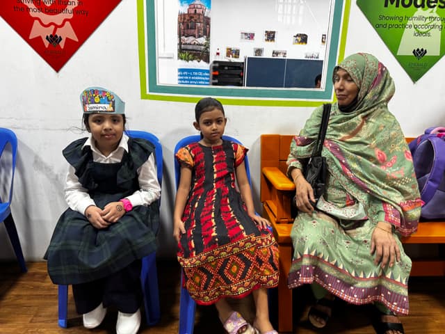 With mim and grandma