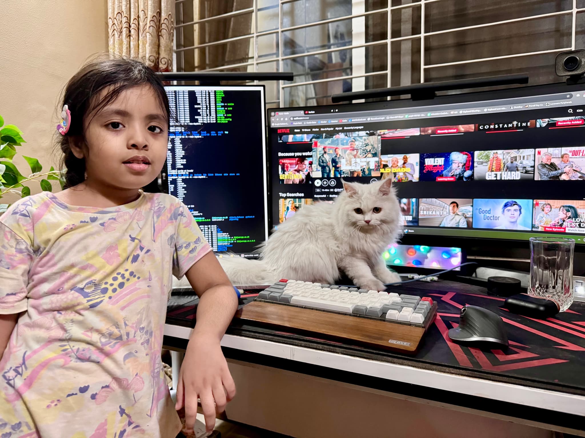 Posing with Snowball